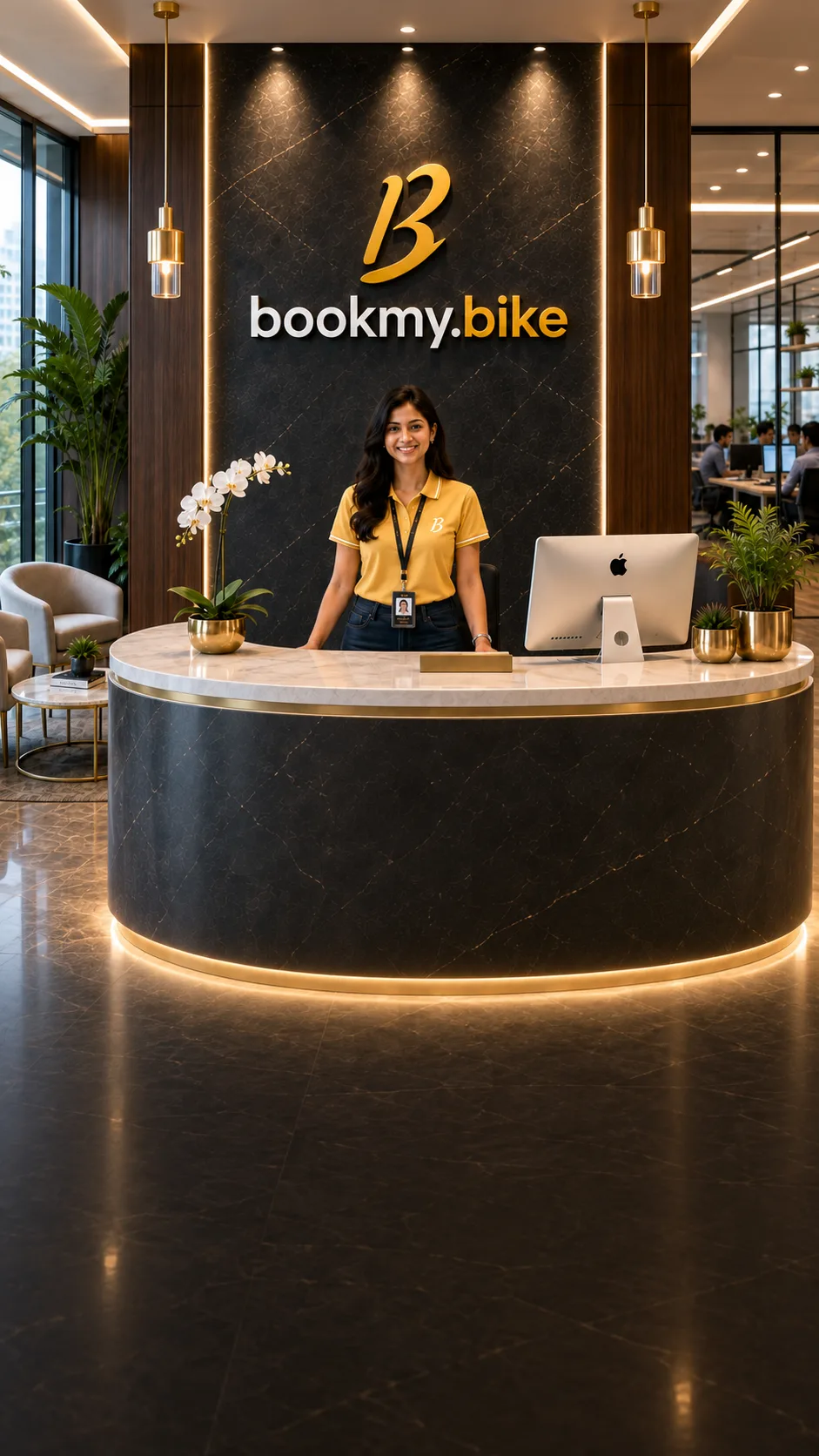 BookMyBike premium corporate reception office