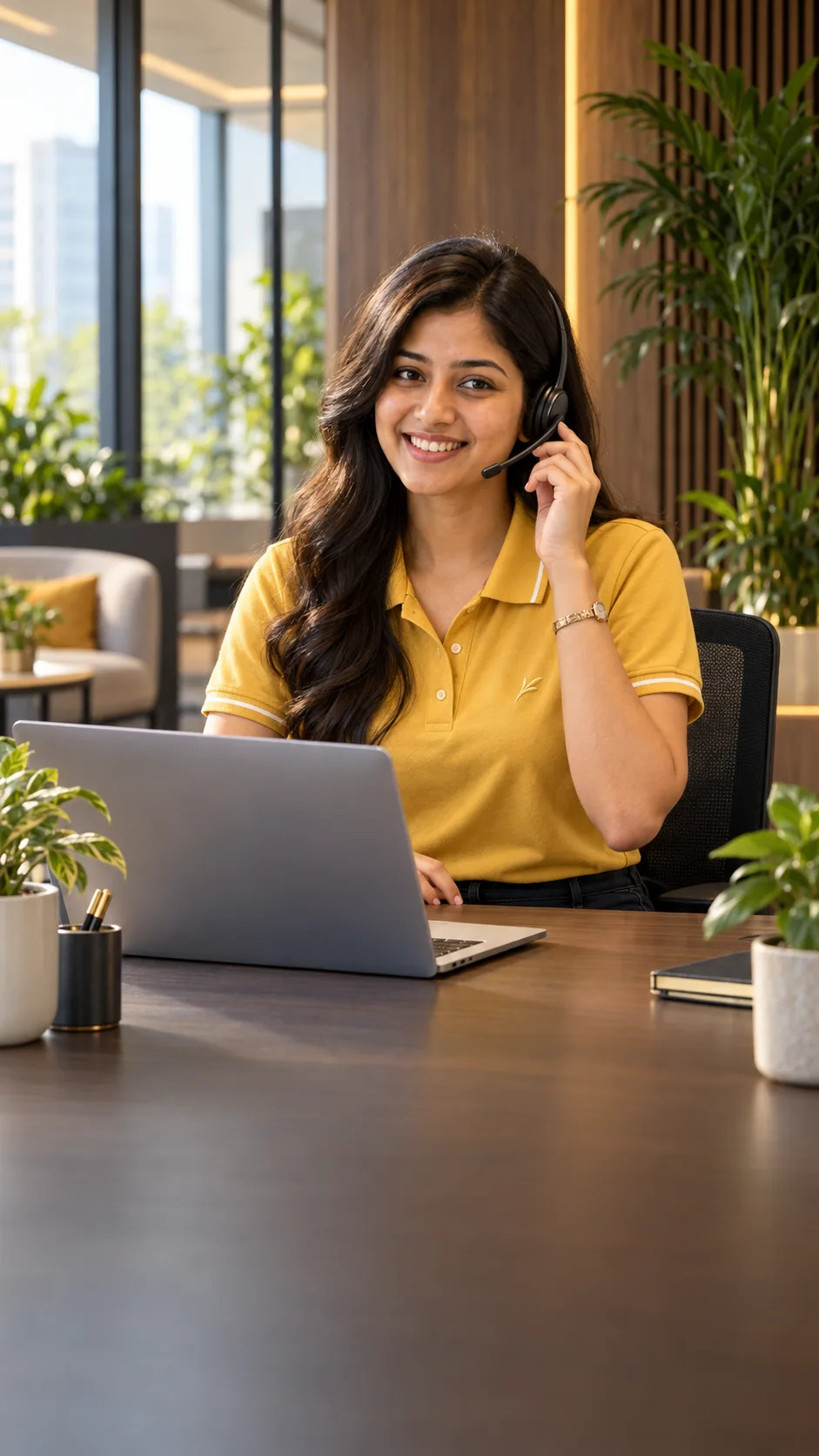 A BookMyBike support executive on a call