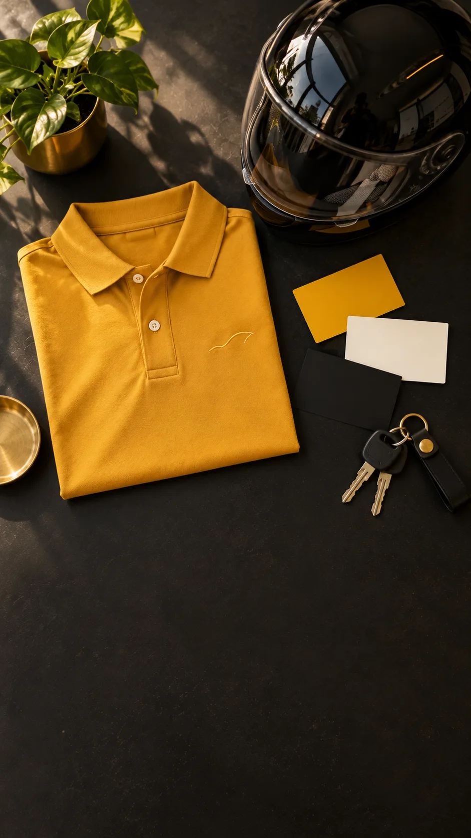 BookMyBike brand cards, colour swatches, polo and helmet