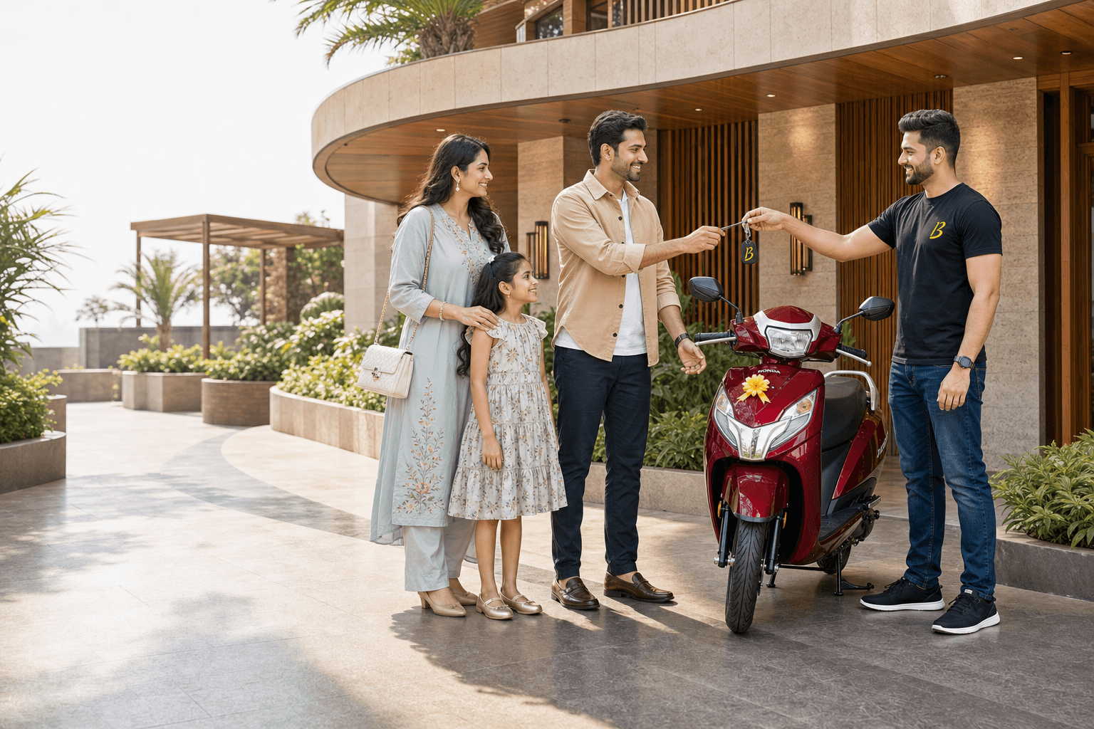 BookMyBike premium Activa delivery hero