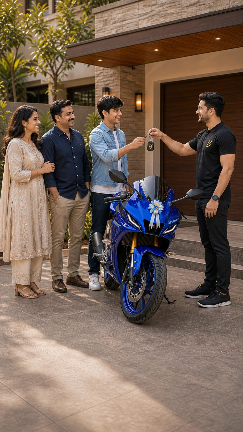 BookMyBike premium Yamaha R15 V4 home delivery hero